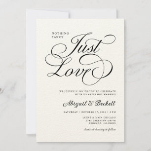 All In One Nothing Fancy Just Love Wedding Invitation