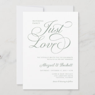 All In One Nothing Fancy Just Love Wedding Invitation