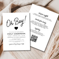 All in One Oh Boy Modern Minimalist Baby Shower
