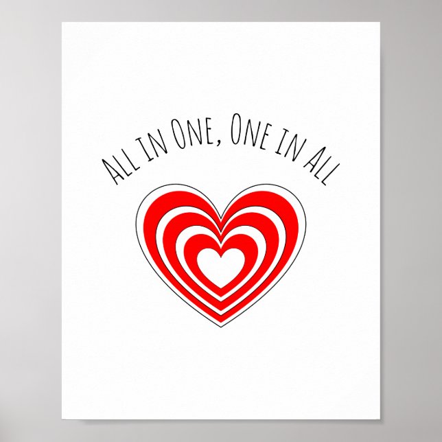 "All in One, One in All" Poster (Front)