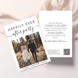 All In One Photo QR Code Wedding Reception Invitation