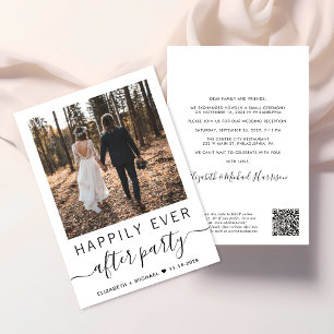  All In One Photo QR Code Wedding Reception Invitation