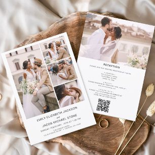 All In One QR Code Minimalist Photo White Wedding
