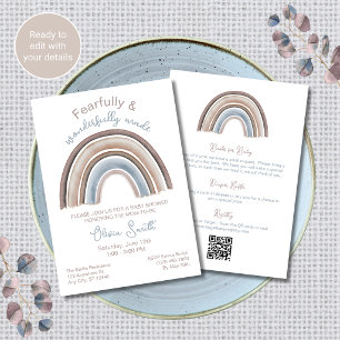 All in One Rainbow Baby Shower Invitation
