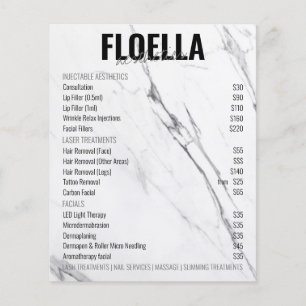 All in One Salon Services Price List QR Booking Flyer