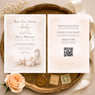 All in One Sea You Soon Baby Shower Invitation