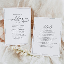 All-In-One Simple Classic Black & White Wedding