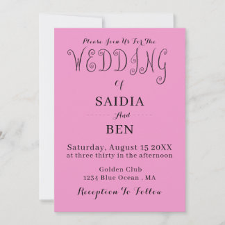 All-In-One Simple Classic Wedding Invitation