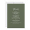 All In One Simple Elegant Script Olive Wedding