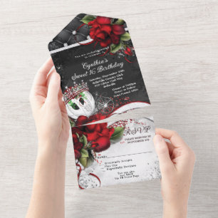 ALL IN ONE Sweet 16 Quince Event Invitation