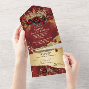 ALL IN ONE Sweet 16 Quince Event Invitation 