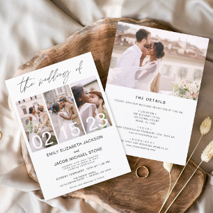 All in One The Wedding of Photo Simple Minimalist Invitation