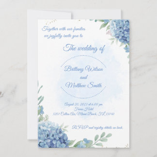 All in one wedding invitation and RSVP card