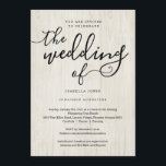 All in One Wedding Invitation with RSVP & Registry<br><div class="desc">A wonderfully simple backdrop to invite guests to your wedding. The light wood background adds a lovely rustic barn feel to the invitation. You also get the benefit of this invitation being easy and inexpensive since the format includes RSVP and registry information. You save your self a tonne of time...</div>