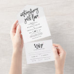 All in One Wedding Invite<br><div class="desc">Nothing fancy just love casual Wedding Invitation. Design features an elegant modern style text layout. To make advanced changes,  please select "Click to customise further" option under Personalise this template.</div>