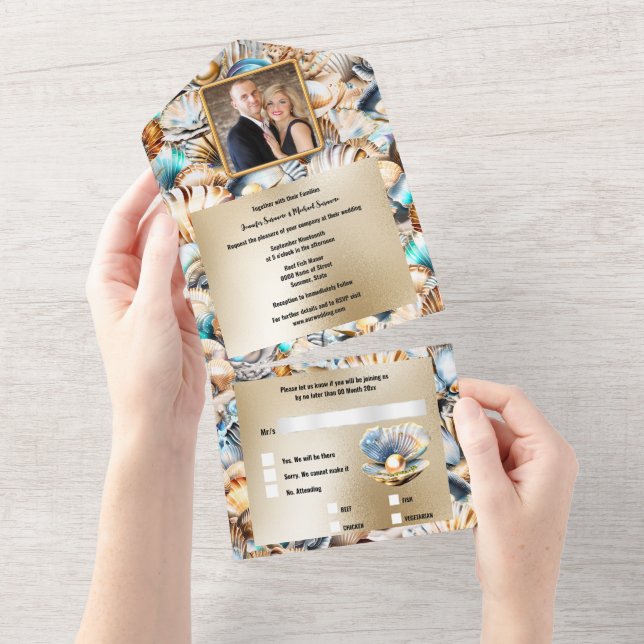 All in One Wedding Invite (Tearaway)