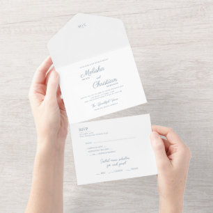 All in One Wedding Invite for a wildflower wedding