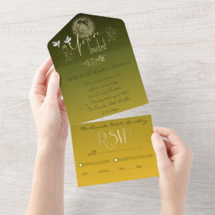 All in One Wedding Invite para boda con foto