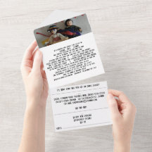 All in One Wedding Invite Romanian Style
