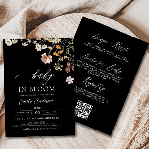 All in One Wildflower Baby in Bloom Baby Shower Invitation