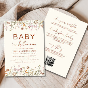All in One Wildflower Baby in Bloom Baby Shower Invitation