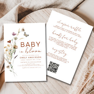 All in One Wildflower Baby in Bloom Baby Shower Invitation