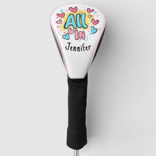 "All In" Personalised Graffiti-Style Golf Head Cover