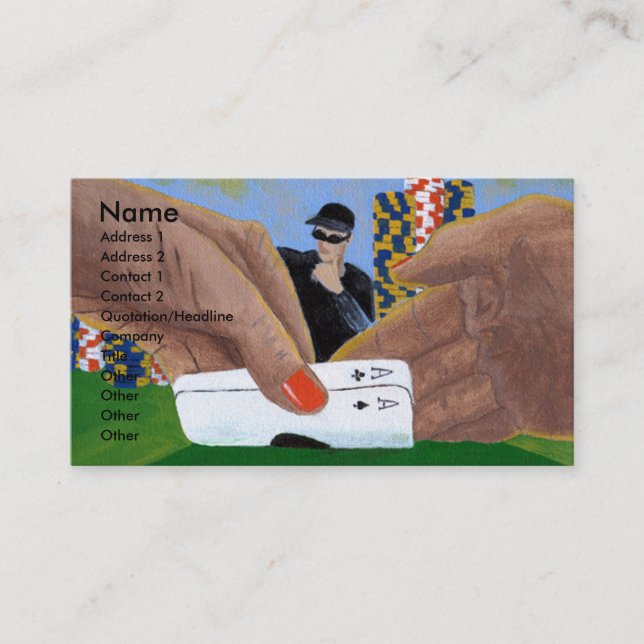 All In Poker Business Cards (Front)