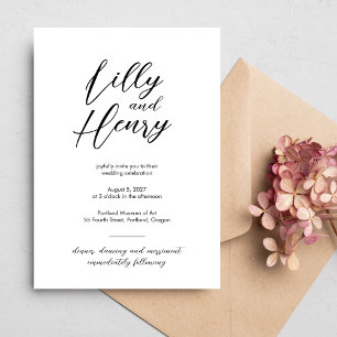 All in the Footnote Minimalist Wedding Invitation