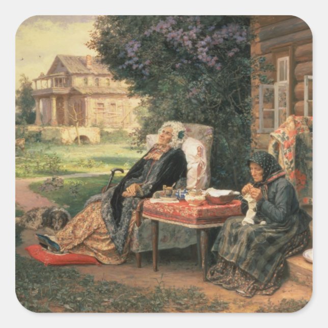 All in the Past, 1889 Square Sticker (Front)
