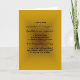 All in the state of mind Poem Greeting Card