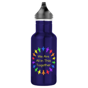 All In This Together Multicolor People 532 Ml Water Bottle