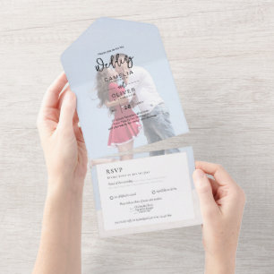 All Inclusive PHOT Themed Wedding RSVP In One Invitation