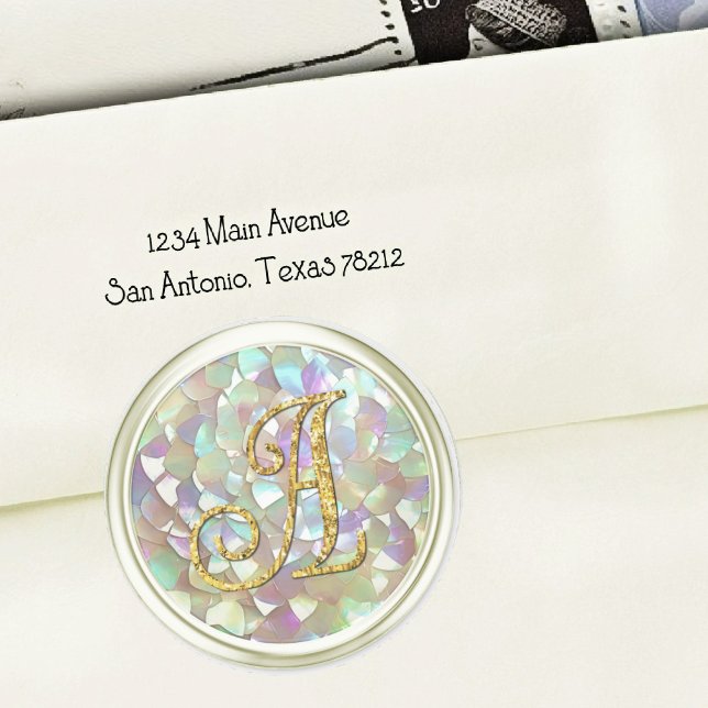 ALL INITIALS Gold Monogram 3 Off White MoP Classic Round Sticker (Creator Uploaded)