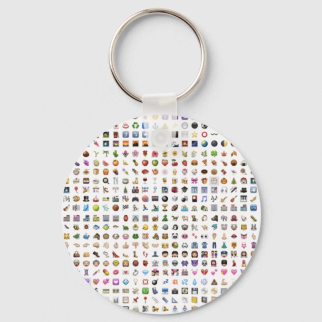 All iPhone / iOS emojis Key Ring (Front)