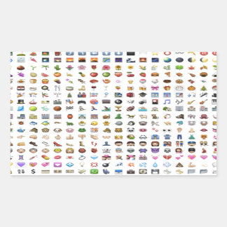 All iPhone / iOS emojis Rectangular Sticker