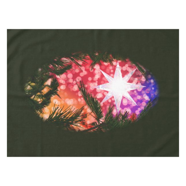 All Is Bright Christmas Tablecloth (Front (Horizontal))