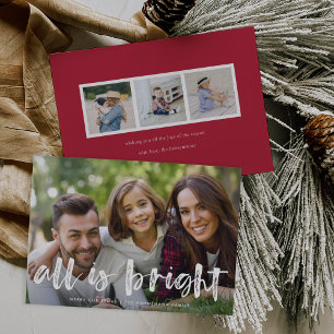 All is Bright Full Photo Holiday Card