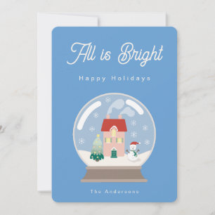 All is bright thank you card