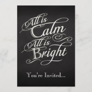 All is Calm, All is Bright Christmas Party Invitation