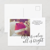 All Is Calm All Is Bright Personalised Christmas