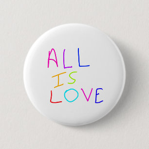 All is love rainbow colourful pride LGBTQ gay june 6 Cm Round Badge