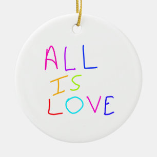 All is love rainbow colourful pride LGBTQ gay june Ceramic Ornament