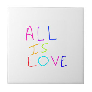 All is love rainbow colourful pride LGBTQ gay june Ceramic Tile