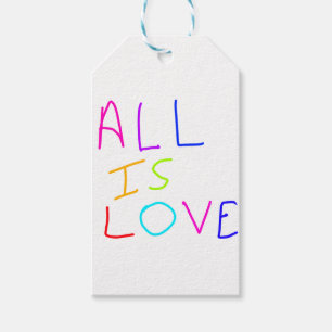 All is love rainbow colourful pride LGBTQ gay june Gift Tags