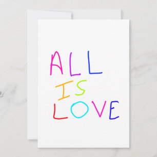 All is love rainbow colourful pride LGBTQ gay june Invitation