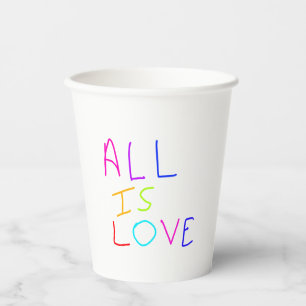 All is love rainbow colourful pride LGBTQ gay june Paper Cups