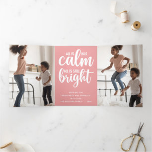 All is Not Calm Funny Christmas Tri-Fold Holiday Card