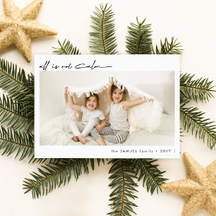 All Is Not Calm Funny Kids Toddler Photo Christmas Holiday Card