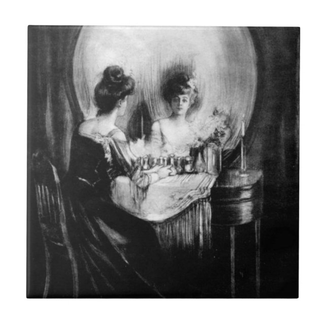 All Is Vanity Charles Allan Gilbert Ceramic Tile (Front)